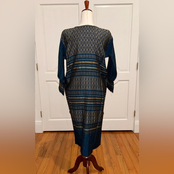 Hand loom vintage long blazer made in Oaxaca mex. - Picture 8 of 8